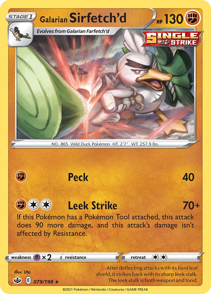 Galarian Sirfetch'd 079/233 — Chilling Reign (English Pokémon TCG card)