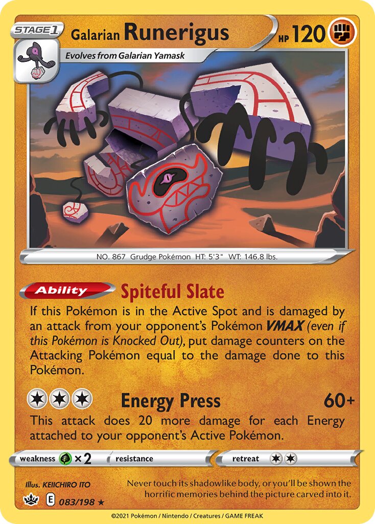 Galarian Runerigus 083/233 — Chilling Reign (English Pokémon TCG card)