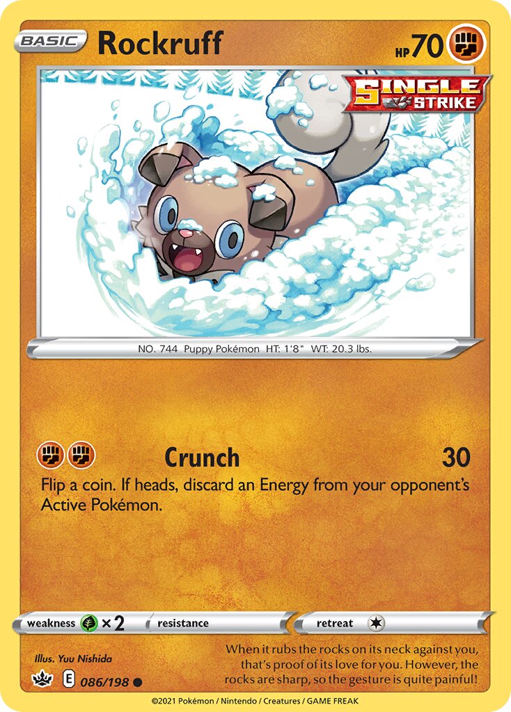 Rockruff 086/233 — Chilling Reign (English Pokémon TCG card)