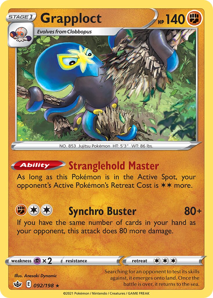 Grapploct 092/233 — Chilling Reign (English Pokémon TCG card)