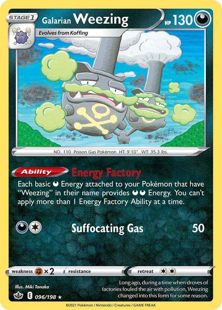 Galarian Weezing 096/233 — Chilling Reign (English Pokémon TCG card)