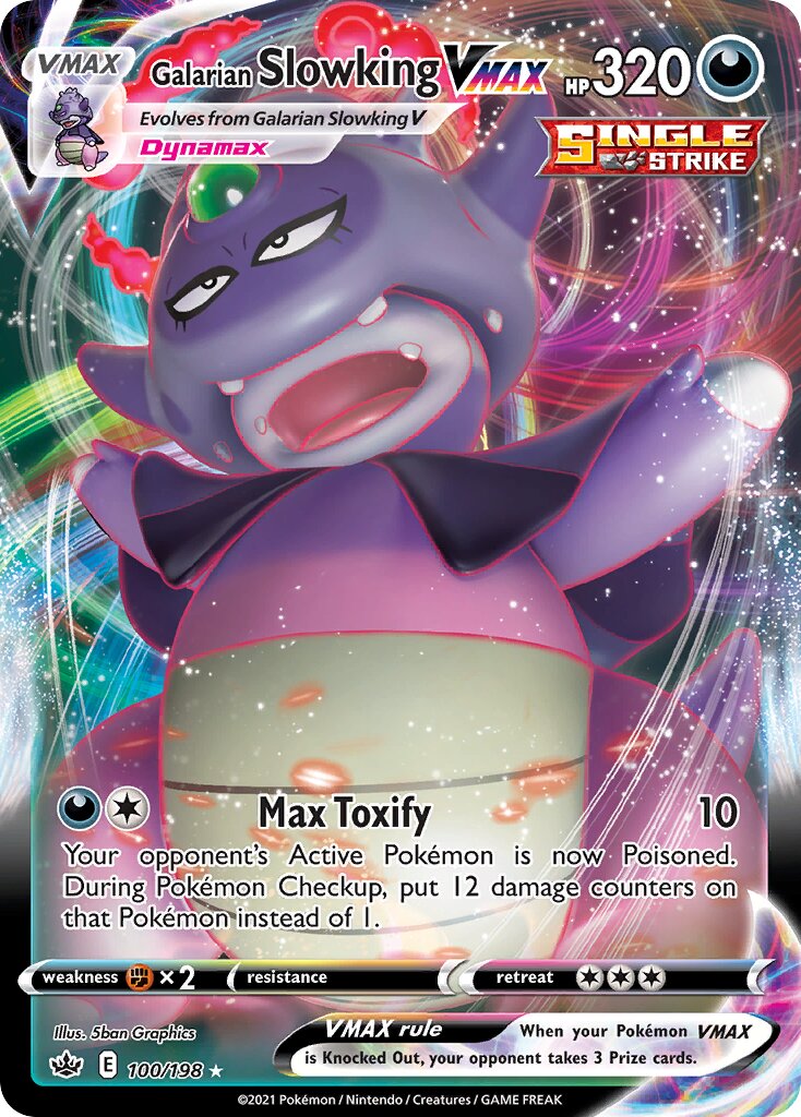 Galarian Slowking VMAX 100/233 — Chilling Reign (English Pokémon TCG card)