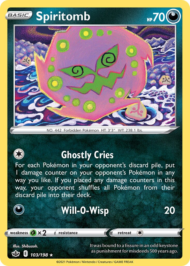 Spiritomb 103/233 — Chilling Reign (English Pokémon TCG card)