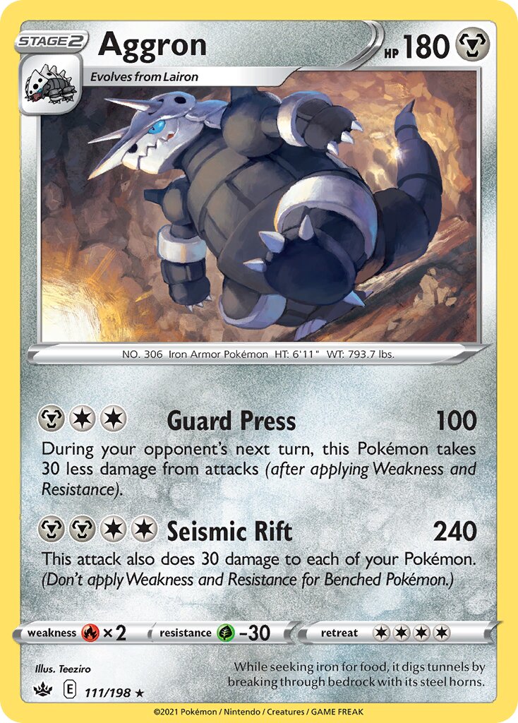 Aggron 111/233 — Chilling Reign (English Pokémon TCG card)