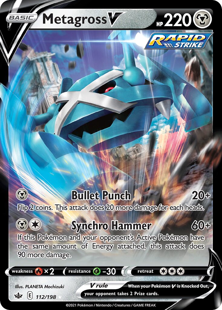 Metagross V 112/233 — Chilling Reign (English Pokémon TCG card)