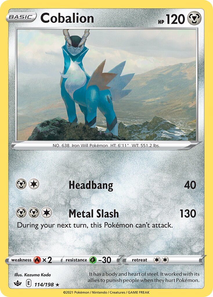 Cobalion 114/233 — Chilling Reign (English Pokémon TCG card)