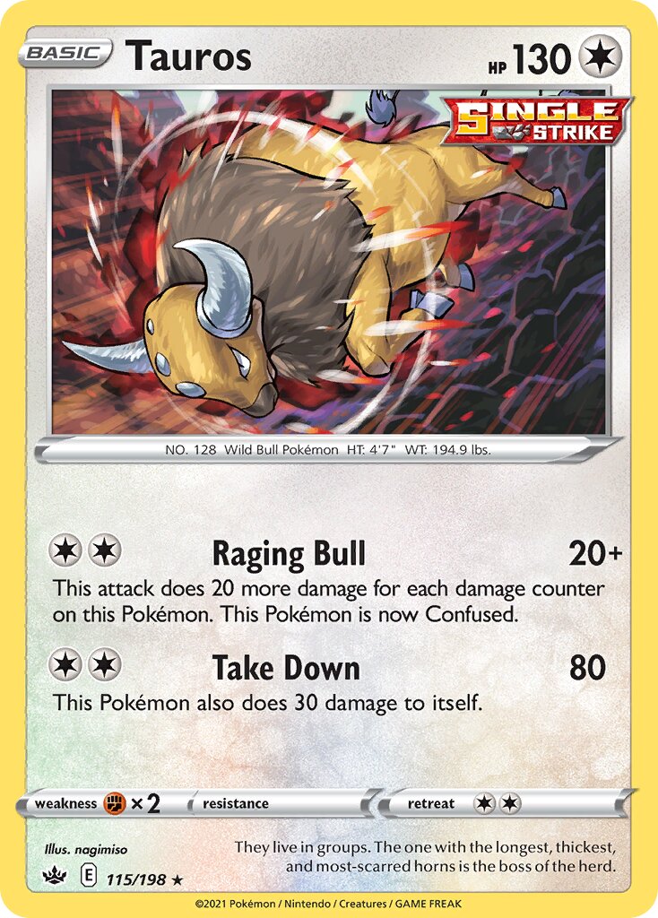 Tauros 115/233 — Chilling Reign (English Pokémon TCG card)