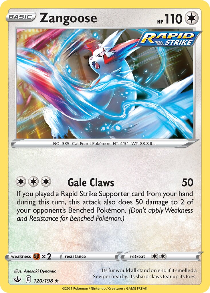 Zangoose 120/233 — Chilling Reign (English Pokémon TCG card)