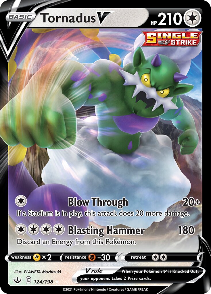 Tornadus V 124/233 — Chilling Reign (English Pokémon TCG card)