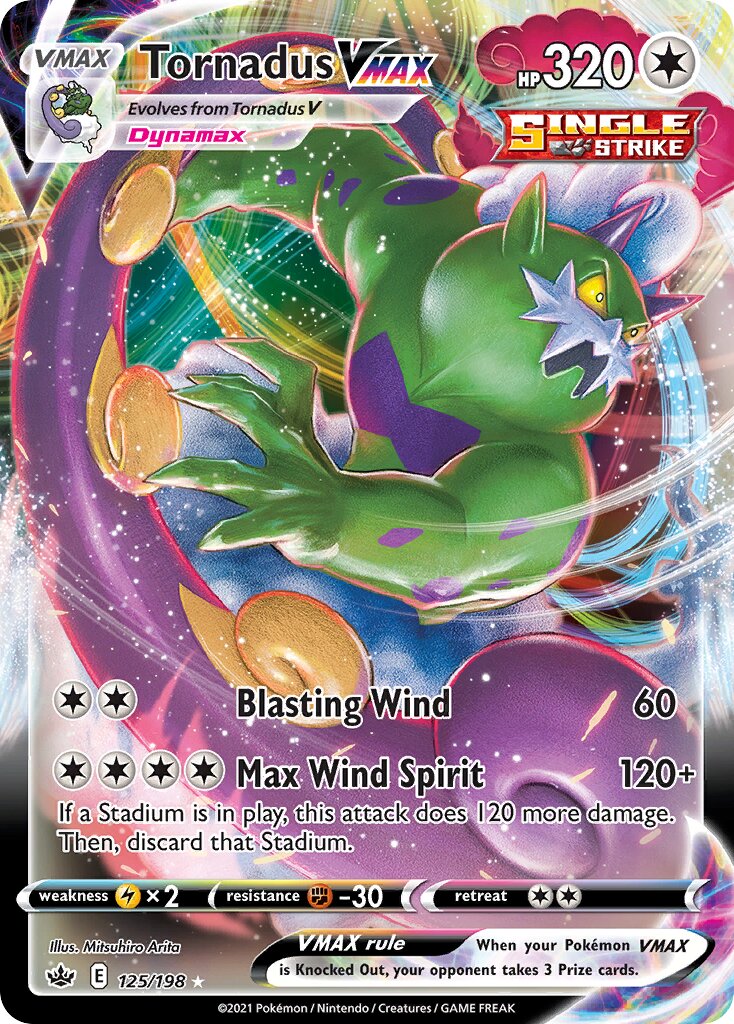 Tornadus VMAX 125/233 — Chilling Reign (English Pokémon TCG card)
