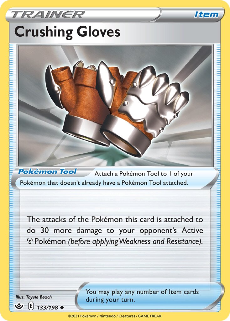 Crushing Gloves 133/233 — Chilling Reign (English Pokémon TCG card)