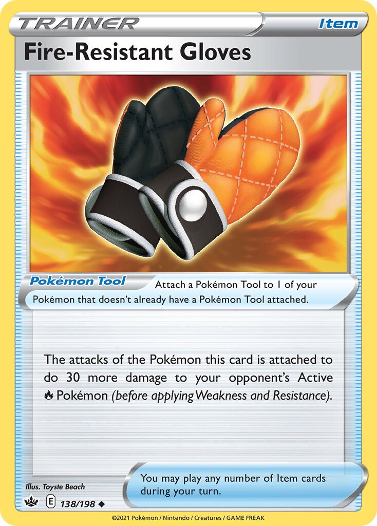 Fire-Resistant Gloves 138/233 — Chilling Reign (English Pokémon TCG card)