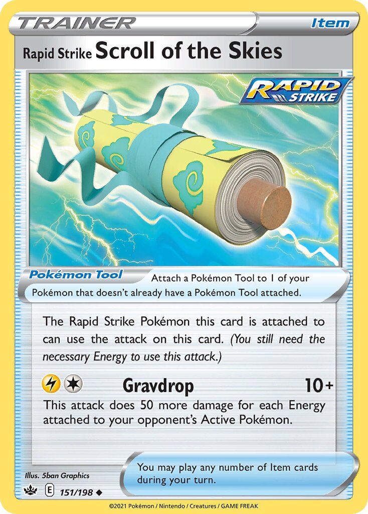 Rapid Strike Scroll of the Skies 151/233 — Chilling Reign (English Pokémon TCG card)