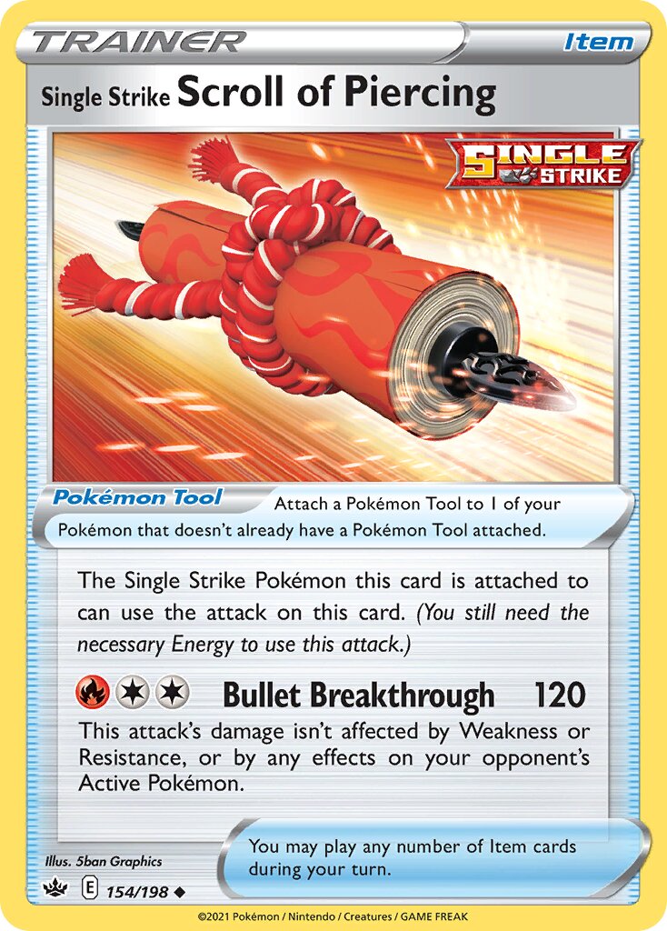 Single Strike Scroll of Piercing 154/233 — Chilling Reign (English Pokémon TCG card)