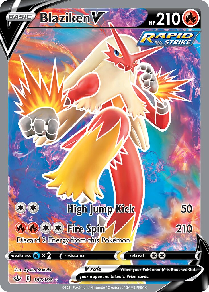 Blaziken V 161/233 — Chilling Reign (English Pokémon TCG card)