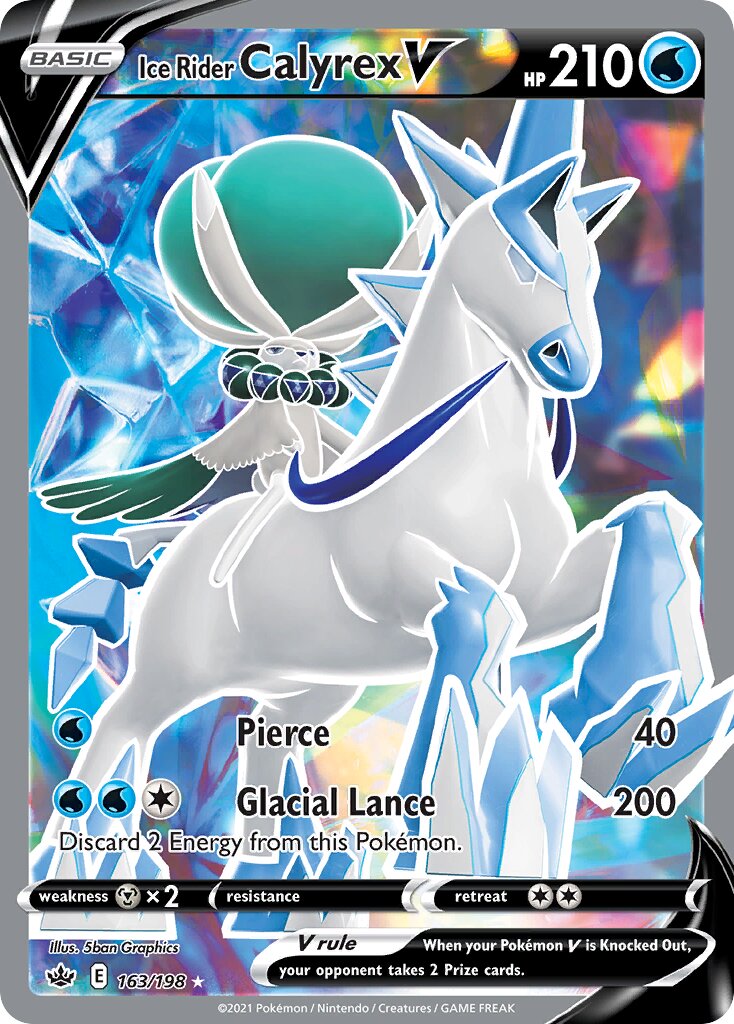 Ice Rider Calyrex V 163/233 — Chilling Reign (English Pokémon TCG card)