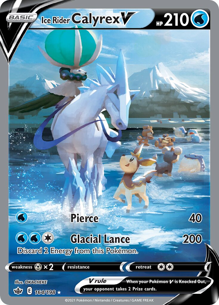 Ice Rider Calyrex V 164/233 — Chilling Reign (English Pokémon TCG card)