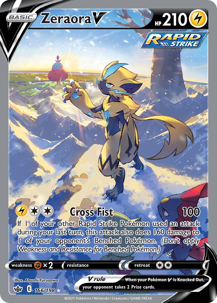 Zeraora V 166/233 — Chilling Reign (English Pokémon TCG card)