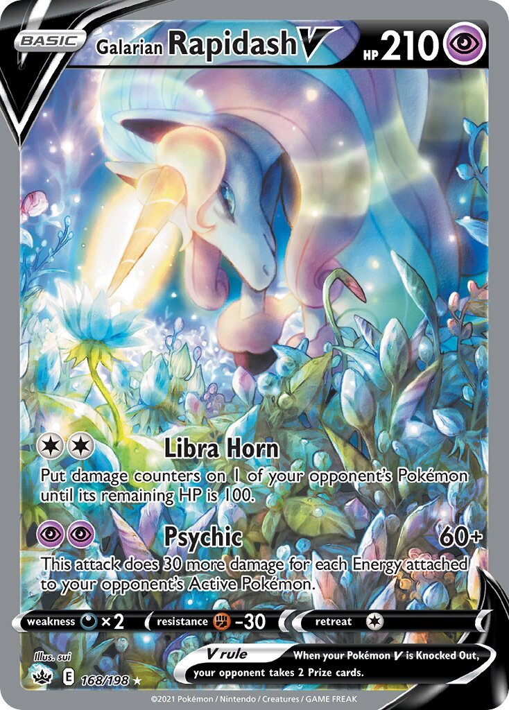 Galarian Rapidash V 168/233 — Chilling Reign (English Pokémon TCG card)