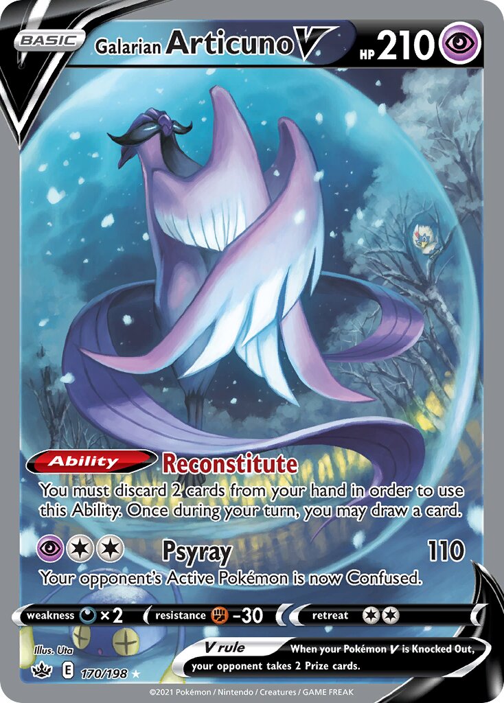 Galarian Articuno V 170/233 — Chilling Reign (English Pokémon TCG card)