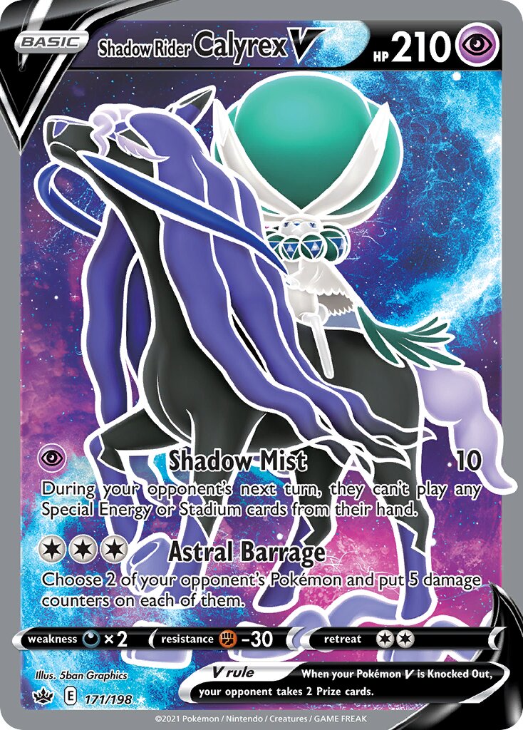 Shadow Rider Calyrex V 171/233 — Chilling Reign (English Pokémon TCG card)