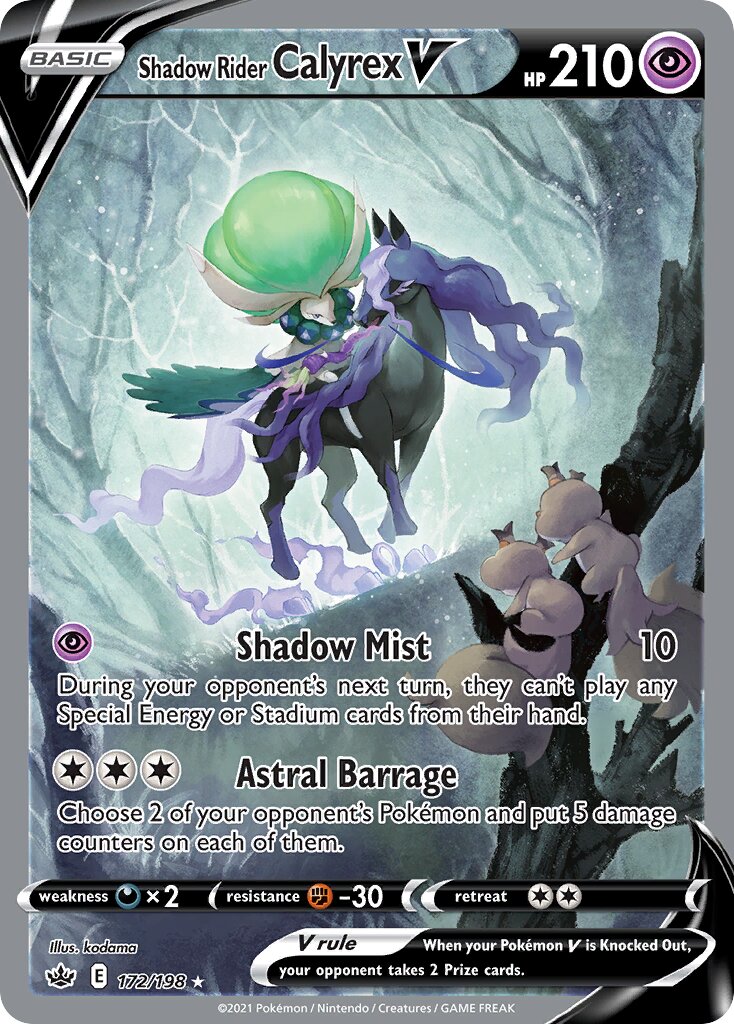 Shadow Rider Calyrex V 172/233 — Chilling Reign (English Pokémon TCG card)