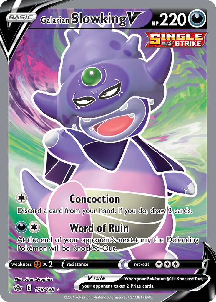 Galarian Slowking V 178/233 — Chilling Reign (English Pokémon TCG card)