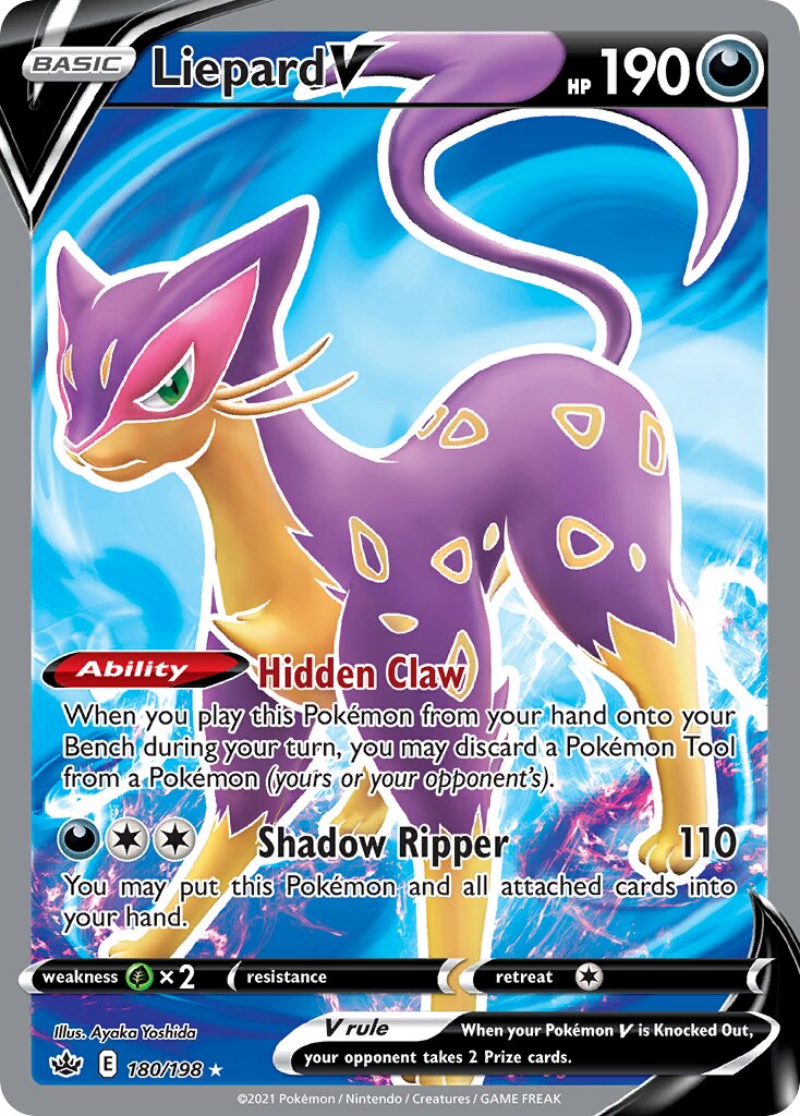 Liepard V 180/233 — Chilling Reign (English Pokémon TCG card)