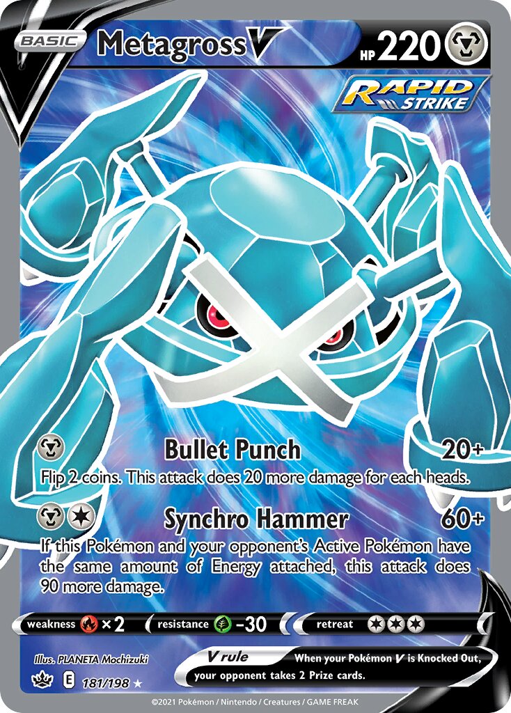 Metagross V 181/233 — Chilling Reign (English Pokémon TCG card)