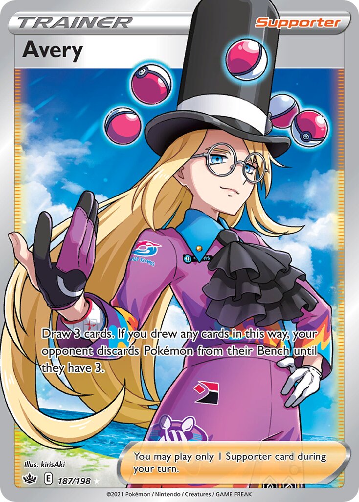 Avery 187/233 — Chilling Reign (English Pokémon TCG card)