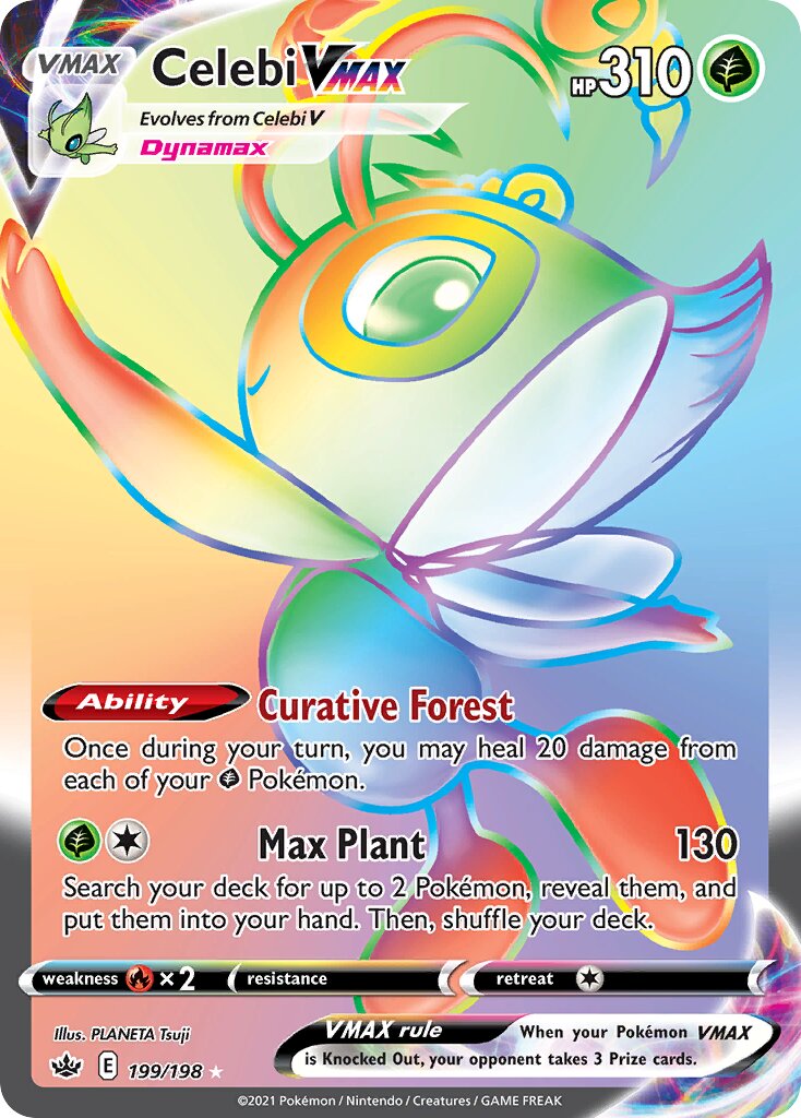 Celebi VMAX 199/233 — Chilling Reign (English Pokémon TCG card)