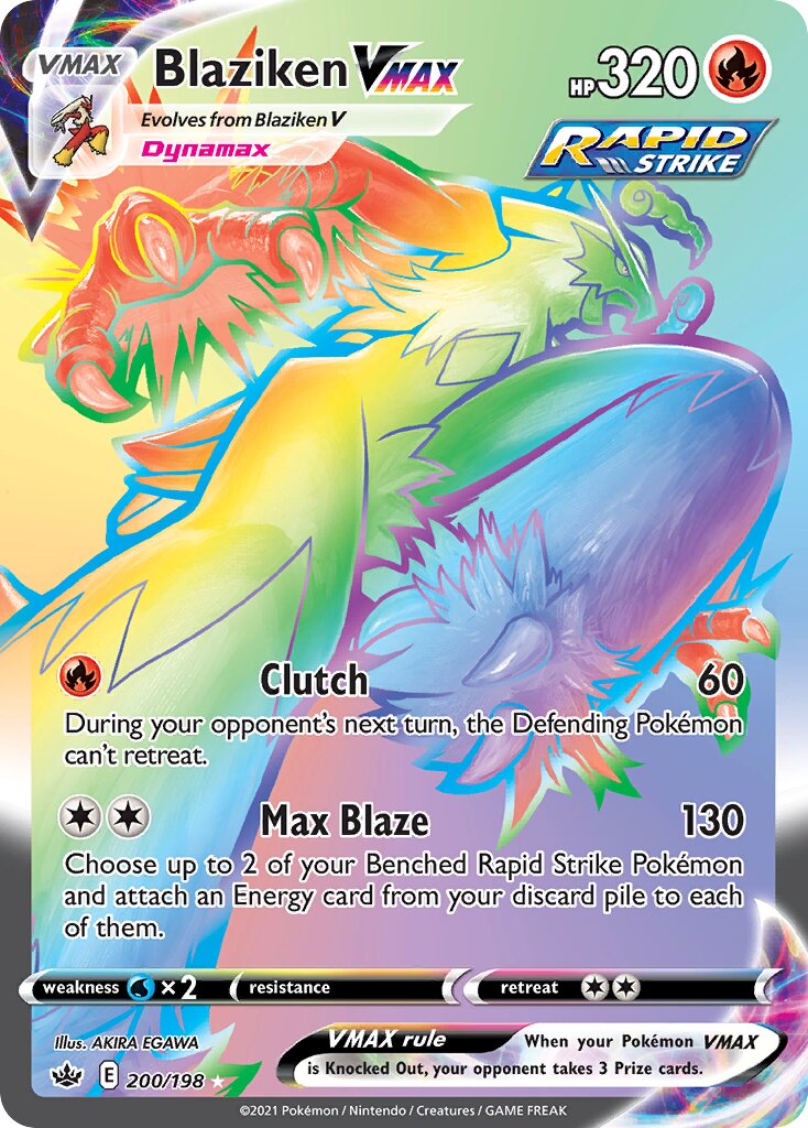 Blaziken VMAX 200/233 — Chilling Reign (English Pokémon TCG card)