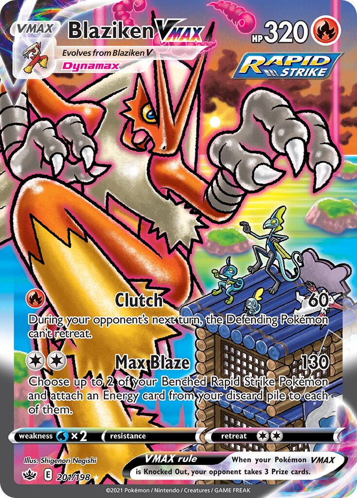 Blaziken VMAX 201/233 — Chilling Reign (English Pokémon TCG card)