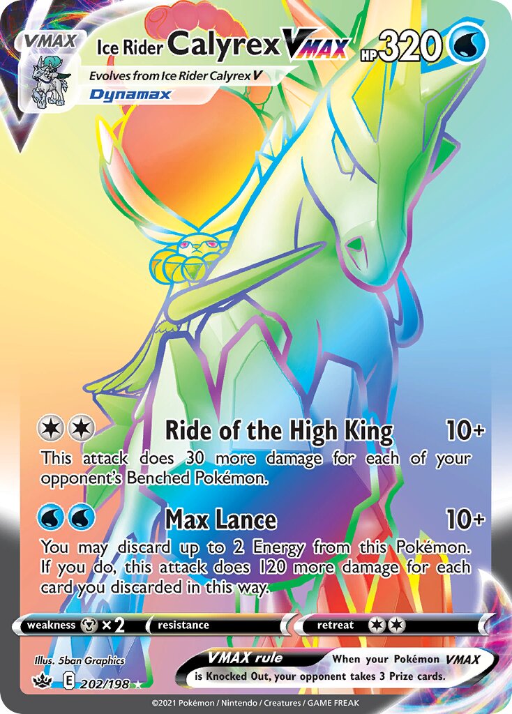 Ice Rider Calyrex VMAX 202/233 — Chilling Reign (English Pokémon TCG card)