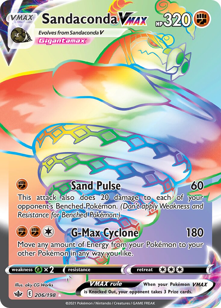 Sandaconda VMAX 206/233 — Chilling Reign (English Pokémon TCG card)