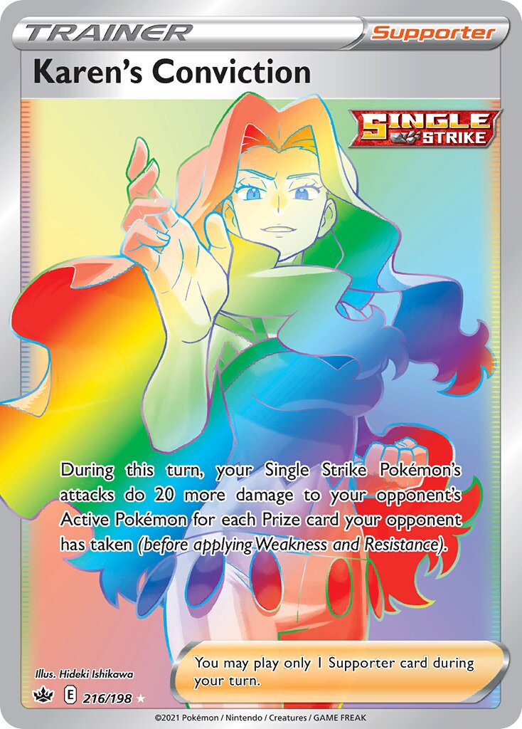 Karen's Conviction 216/233 — Chilling Reign (English Pokémon TCG card)