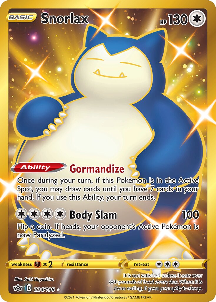 Snorlax 224/233 — Chilling Reign (English Pokémon TCG card)