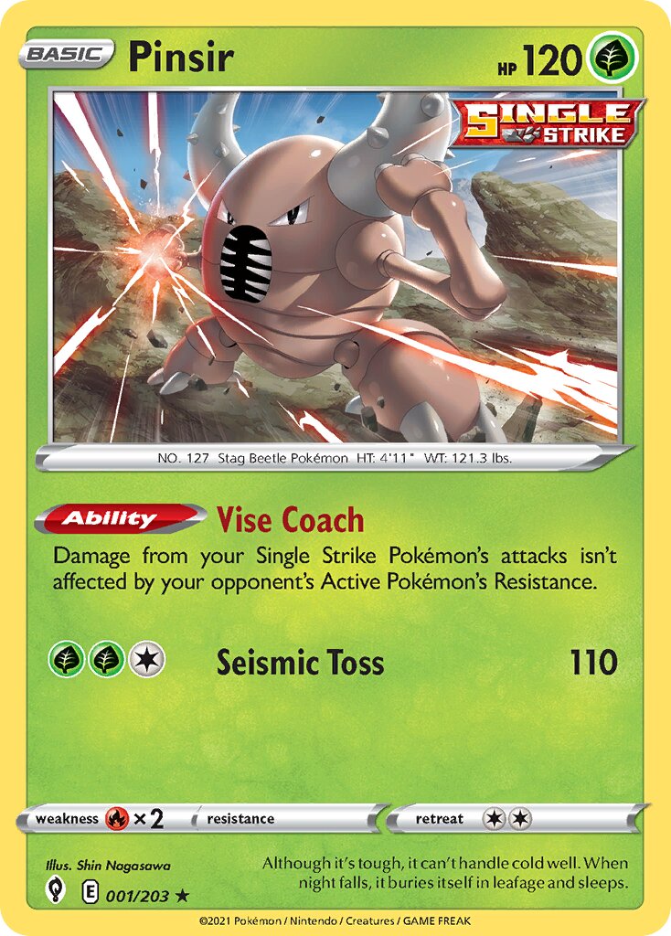 Pinsir 001/237 — Evolving Skies (English Pokémon TCG card)
