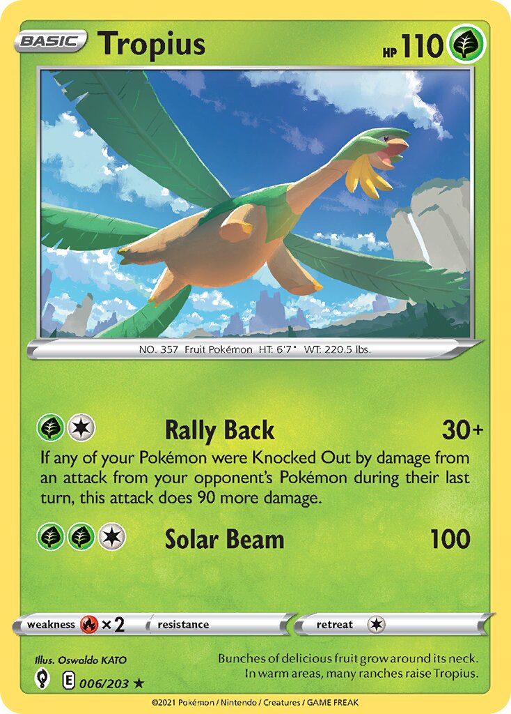 Tropius 006/237 — Evolving Skies (English Pokémon TCG card)