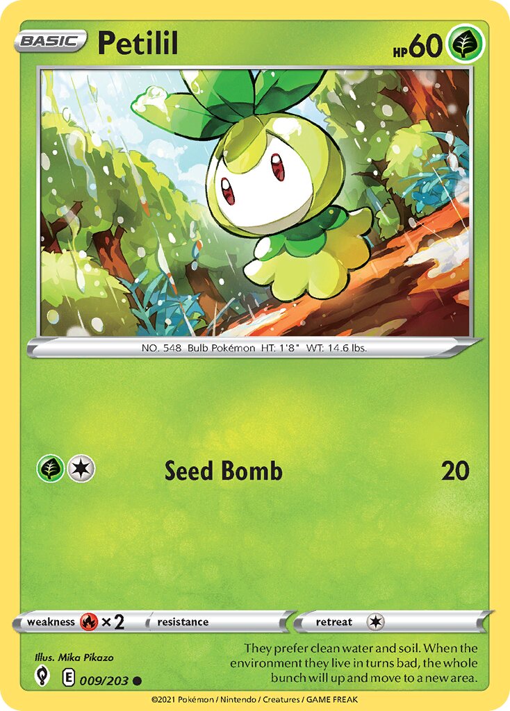 Petilil 009/237 — Evolving Skies (English Pokémon TCG card)