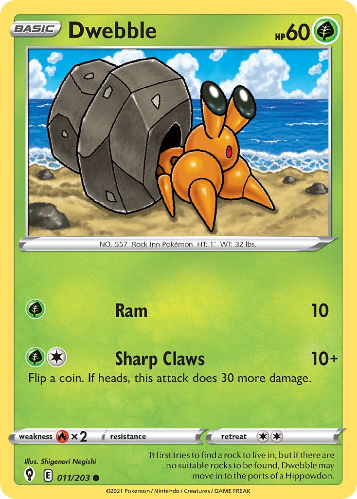 Dwebble 011/237 — Evolving Skies (English Pokémon TCG card)