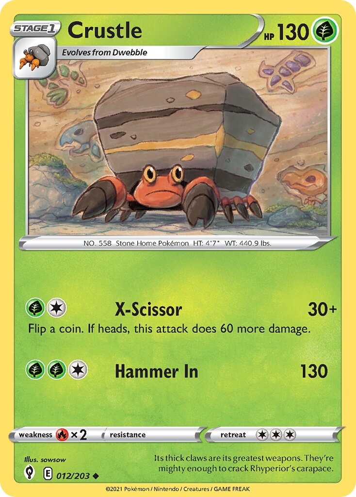 Crustle 012/237 — Evolving Skies (English Pokémon TCG card)