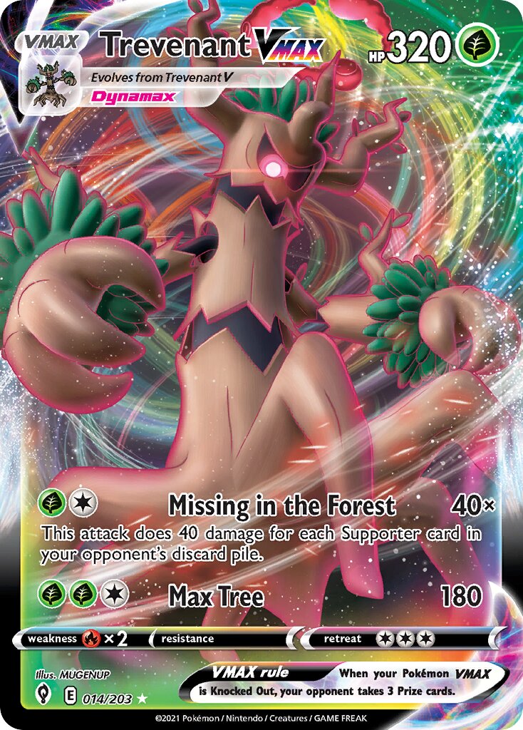 Trevenant VMAX 014/237 — Evolving Skies (English Pokémon TCG card)