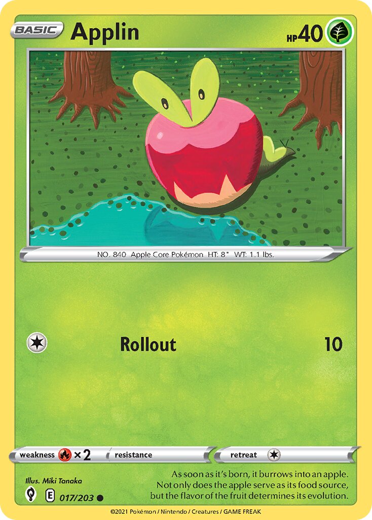 Applin 017/237 — Evolving Skies (English Pokémon TCG card)