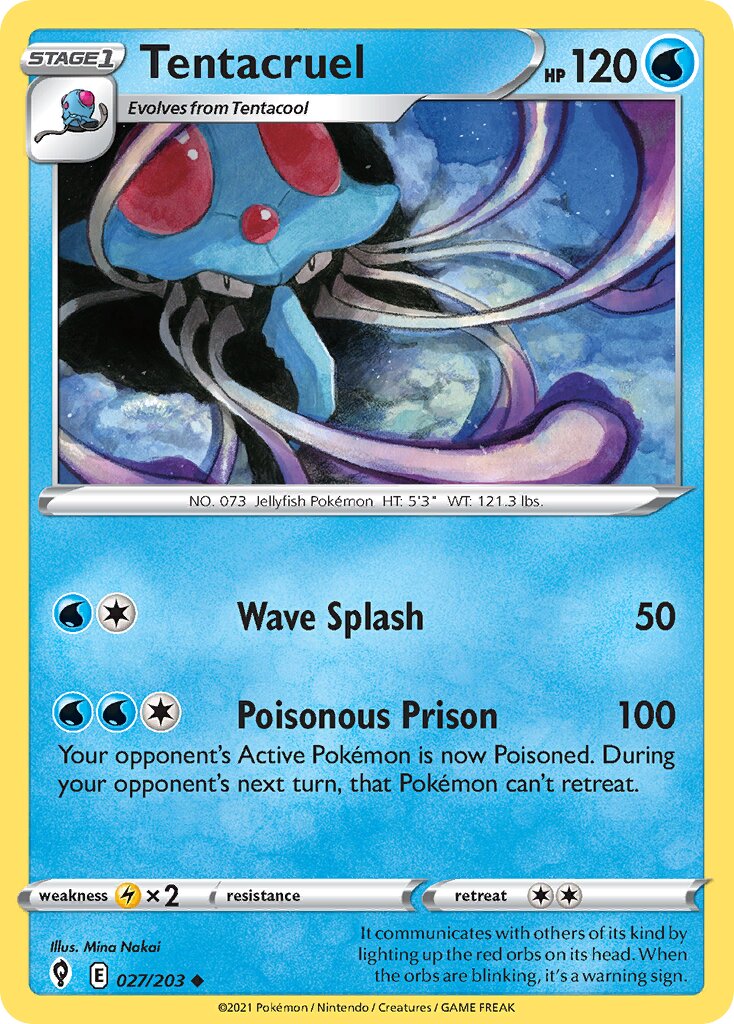 Tentacruel 027/237 — Evolving Skies (English Pokémon TCG card)