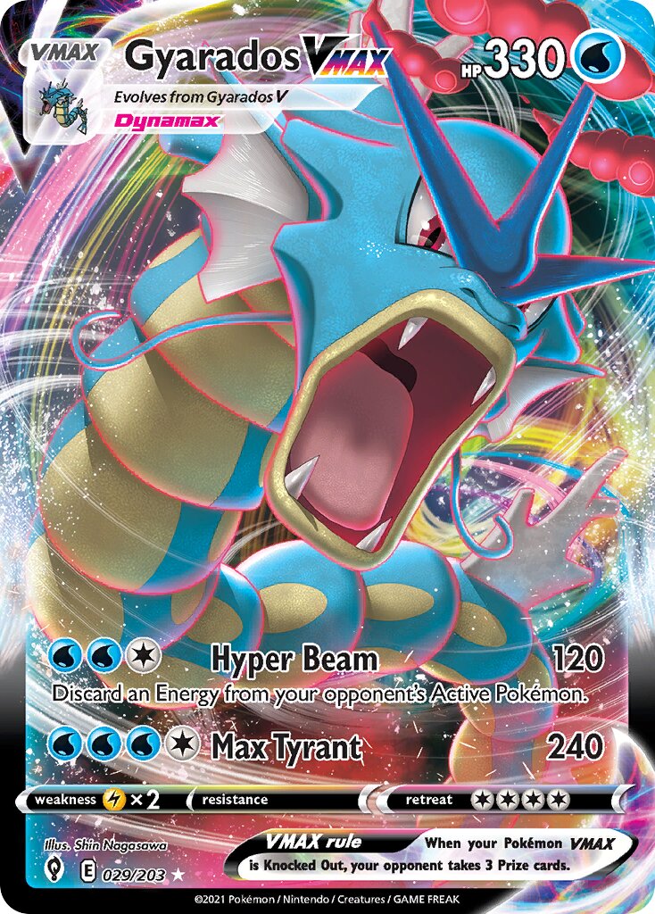 Gyarados VMAX 029/237 — Evolving Skies (English Pokémon TCG card)