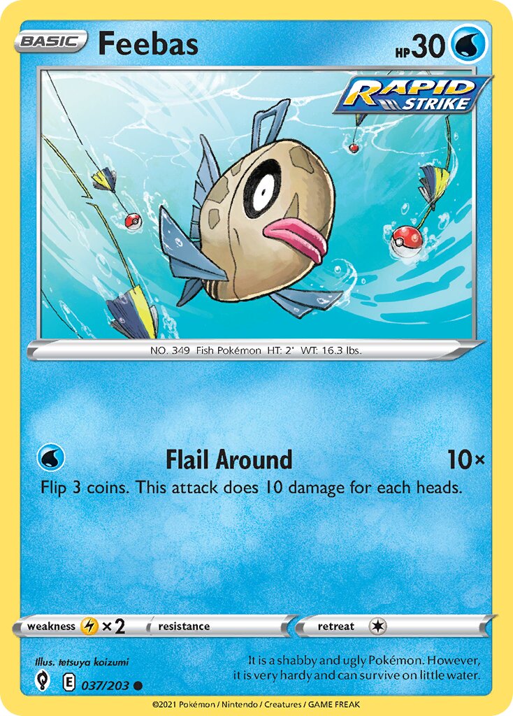 Feebas 037/237 — Evolving Skies (English Pokémon TCG card)