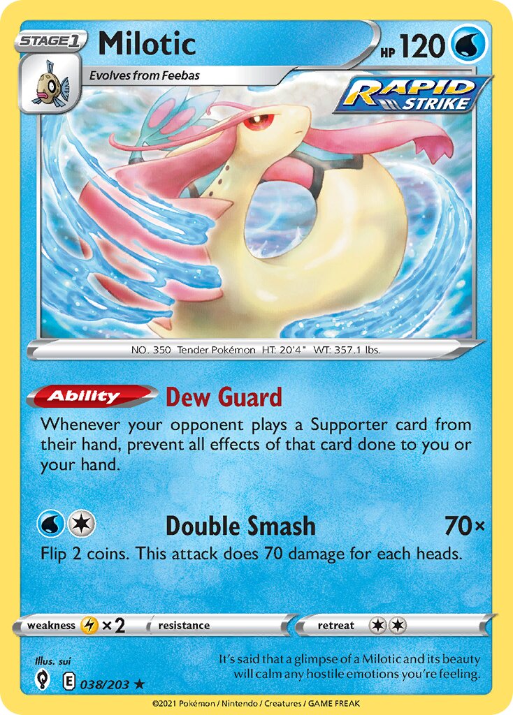 Milotic 038/237 — Evolving Skies (English Pokémon TCG card)