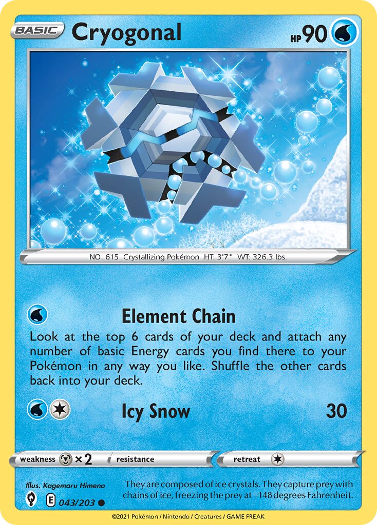 Cryogonal 043/237 — Evolving Skies (English Pokémon TCG card)