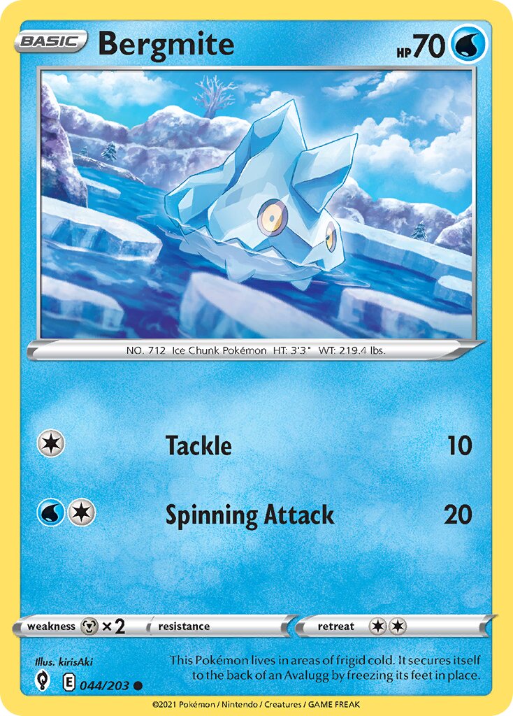 Bergmite 044/237 — Evolving Skies (English Pokémon TCG card)